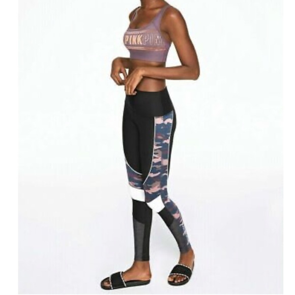 ๐VS PINK ULTIMATE HIGH WAIST CAMO LEGGINGS GREY MARL (chalk rose camo) - Picture 2 of 5